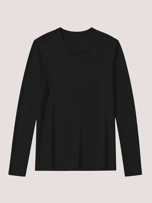 Women's Black Long Sleeve Crew