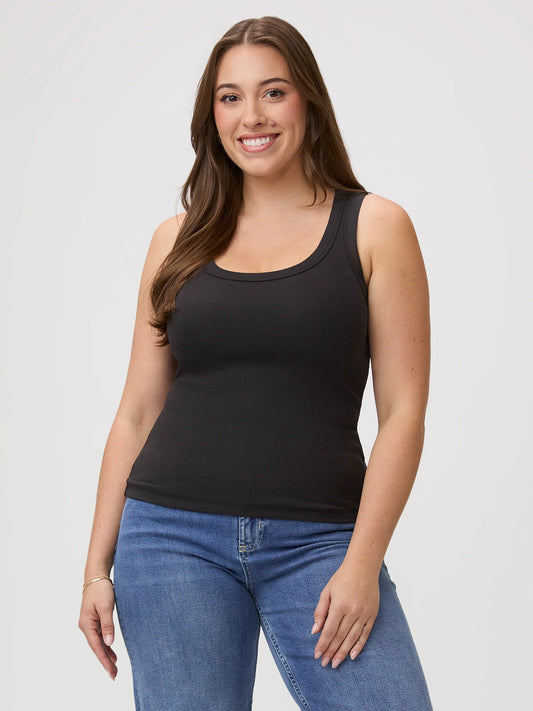 Black & White Ribbed Tank 2-Pack