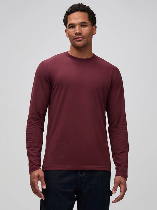 Burgundy Long Sleeve Crew Neck