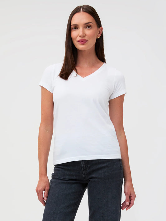 Women's All White V-Neck 3-Pack