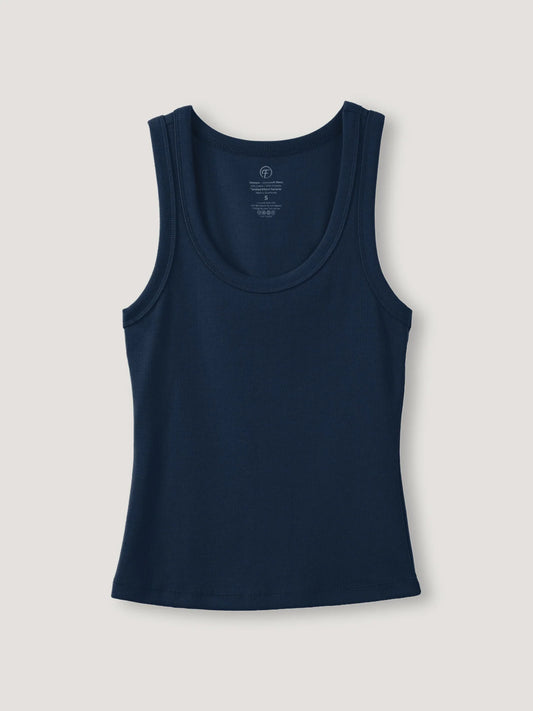 Dark Navy Ribbed Tank