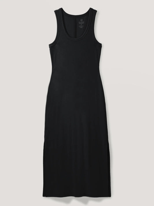Black Ribbed Tank Dress