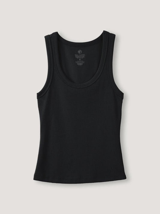 Black Ribbed Tank
