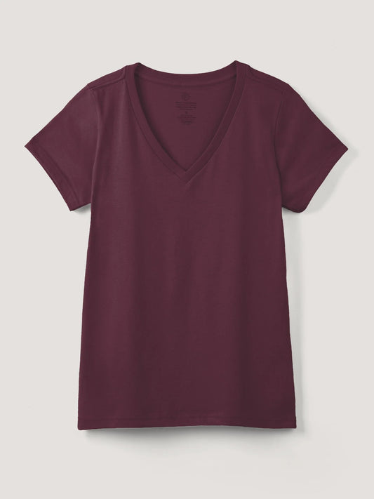 Merlot Everyday V-Neck Tee