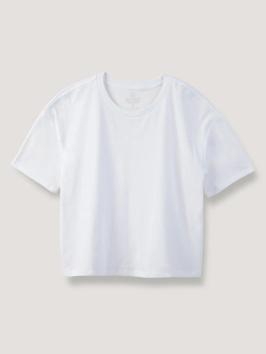 White Boxy Tee